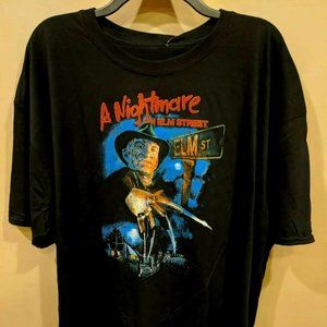 A Nightmare On Elm Street Men's Black Tee. Adult Size 3XL.